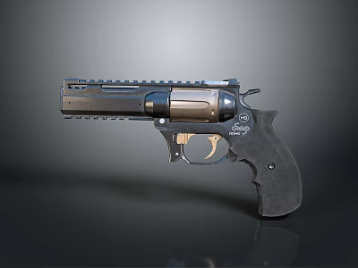 revolver pistol semi-automatic pistol automatic pistol modern weapon hot weapon 3d model