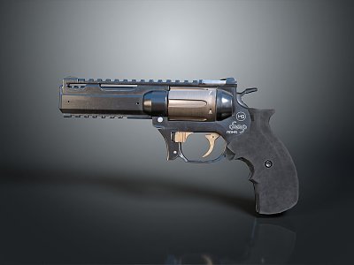 revolver pistol semi-automatic pistol automatic pistol modern weapon hot weapon 3d model