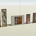 Modern Decorative Partition Designs With Metal Wooden Carved Patterns For Interior
