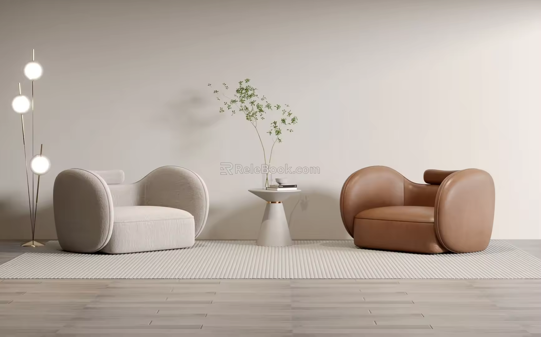 Modern Casual Sofa Combination Single Sofa 3d model