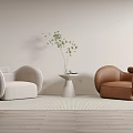 Modern Casual Sofa Combination Single Sofa 3d model