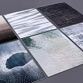 Modern Square Rugs With Diverse Patterns And Colorful Textures Design 3d model