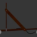 Sturdy Wooden Frame Mobile Cart With Wheels And Metal Connectors Design