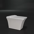 Modern White Toilet Design With Sleek Surface And Compact Structure 3d model