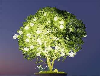 Landscape tree lamp hanging tree lamp 3d model