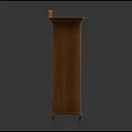 Vintage Wooden Wardrobe With Arched Top Double Doors And Carved Legs Design