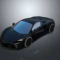 Black Sports Car With Sleek Body Modern Design And Alloy Wheels