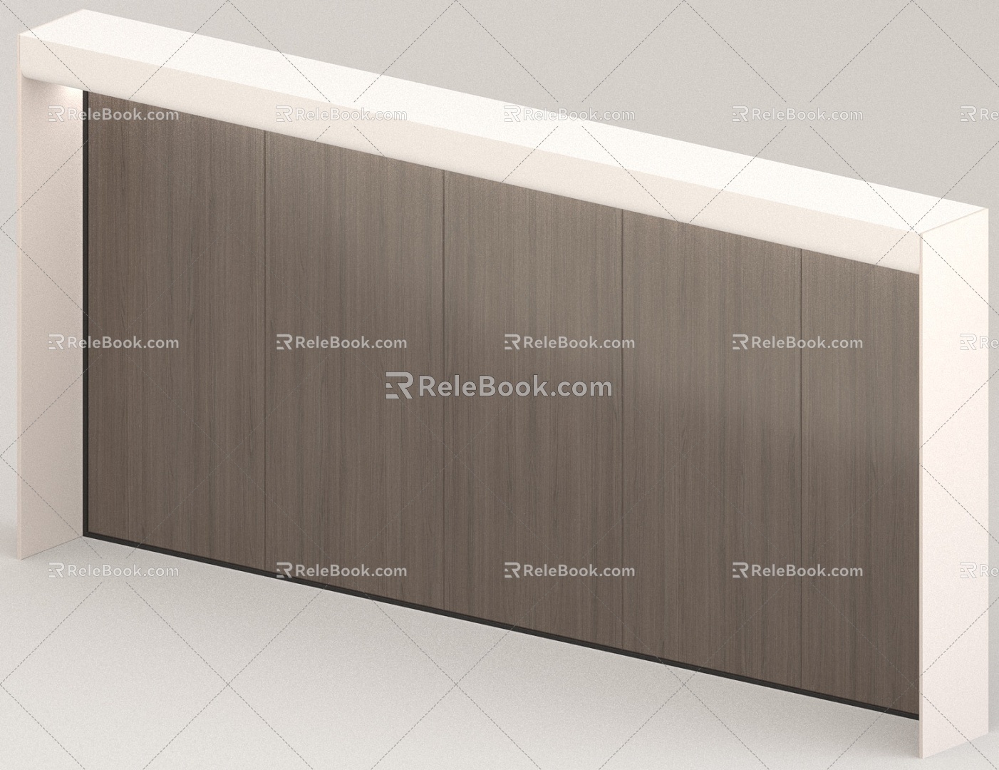 Simple living room background wall 3d model