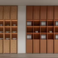 Modern Wooden Bookcase Interior With Open Shelves Books And Decorative Items