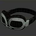 Vintage Leather Goggles With Brown Strap And Silver Metal Frame For Daily Use