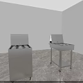 Stainless Steel Commercial Kitchen Equipment With Mobile Wheels And Storage Cabinets