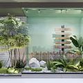 Modern Window Plant Landscape 3d model