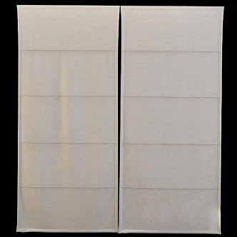 Roman Curtain Sunshade Cloth Curtain Linen Curtain Linen Curtain American Curtain Folding Curtain 3d model