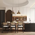 Modern Duplex Living Room Interior With Dark Sofa Round Coffee Table And Wooden Bookshelves