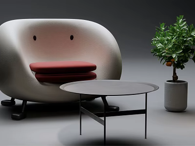 Modern Single Sofa Little Duck Sofa 3d model
