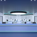 Modern Control Room Command Center 3d model