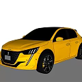 Modern Yellow Compact Hatchback With Sleek Exterior Design And Black Alloy Wheels