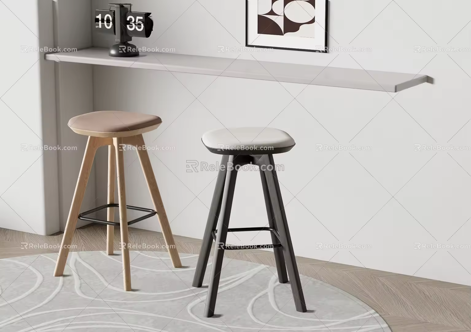 Bar Chair Bar Stool High Stool 3d model
