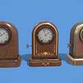 Three Vintage Wooden Mantel Clocks With Different Styles And Classic Design