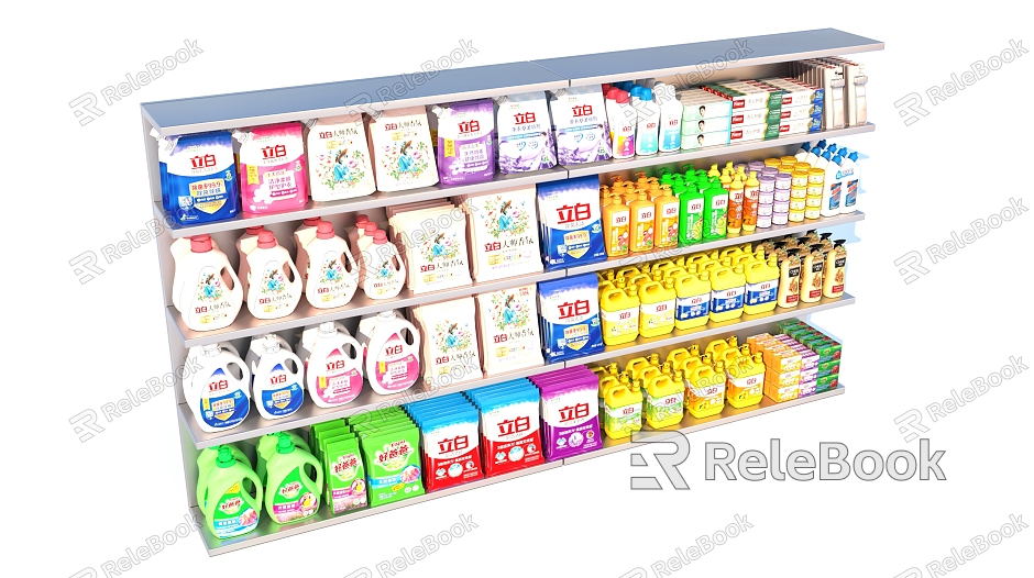 Washing powder laundry detergent shelf advertising rack supermarket goods model