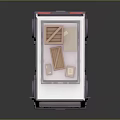 Cute Cartoon Style Mini Van With Wooden Boxes On Roof And Striped Exterior Design