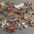 Natural Root Carving Tea Tables With Handmade Wooden Designs And Unique Shapes