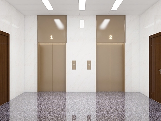 Office Building Elevator Simple Style Elevator Front Room Office Building Elevator Renovation 3d model