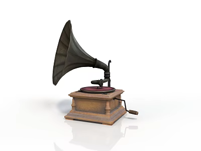 Vintage Retro Desktop Computer With Classic Monitor And Wooden Base Design 3d model