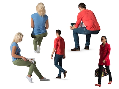 Many people in life 3d model