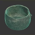 Ancient Handcrafted Pottery Sculpture With Cracked Surface And Rustic Design Details