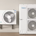 Modern air conditioner external unit 3d model