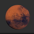 High Resolution Mars Surface View Showing Reddish Terrain And Geological Features 3d model