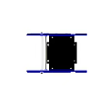 Blue Shark Head Shaped Playground Equipment With Black Spots And Open Mouth
