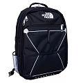 The North Face Black Backpack With Zipper Pockets And White Accent Design