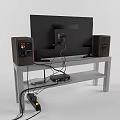 TV Audio Table Wire Router 3d model