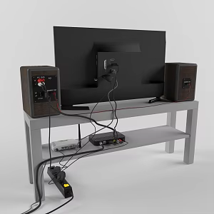 TV Audio Table Wire Router 3d model