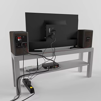 TV Audio Table Wire Router 3d model