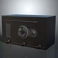Solid Black Safe Furniture With Combination Lock And Sturdy Handle 3d model