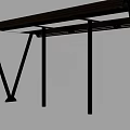 Ground Placed Outdoor Bench With Wooden Slat Seat And Black Metal Frame