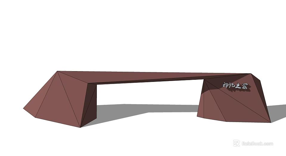 Modern Building Exterior Wall With Geometric Brown Design And Architectural Structure 3d model