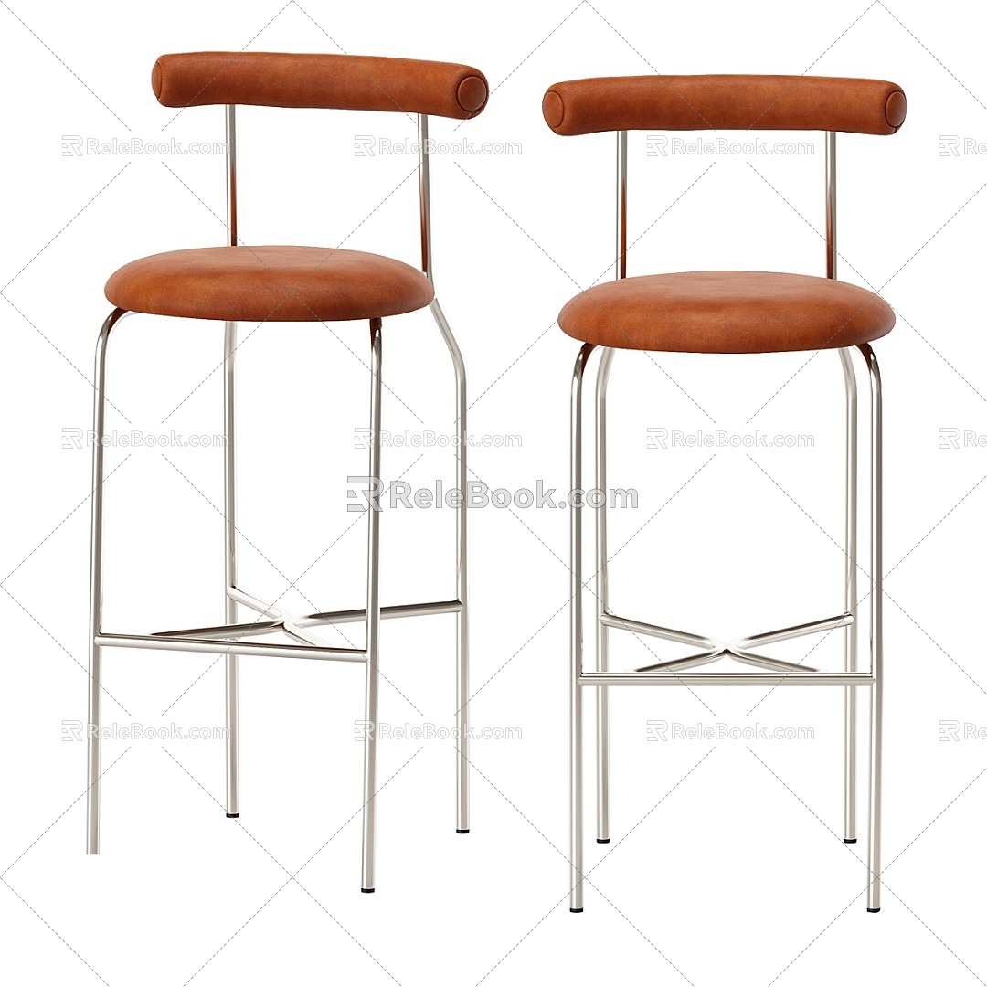 Nordic Simple Light Luxury Bar Stool model