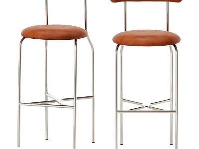 Nordic Simple Light Luxury Bar Stool model