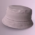 Light Gray Bucket Hat With Fox Head Embroidery And D.O.G Lettering