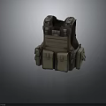 Military Tactical Vest With Brown Green Combination Multiple Pockets Shoulder Straps And Waist Belt