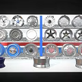Fitness Exercise Bike Wheel Varieties With Different Designs And Colors On Display Rack