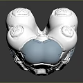 Blue And White Fashion Helmet With Complex Structural Futuristic Tech Design