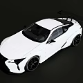 White Modern Sports Car With Sleek Body Black Wheels And Rear Spoiler Design