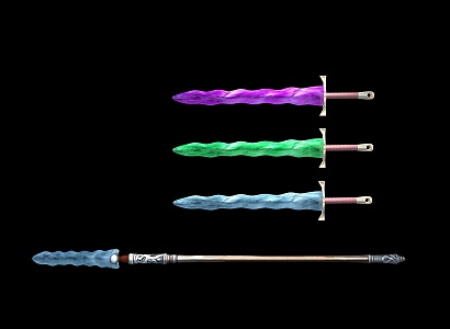 Next Generation PBR Crystal Sword Ice Crystal Sword Glow Sword Ice and Snow Sword Magic Sword Magic Weapon Jade Sword 3d model