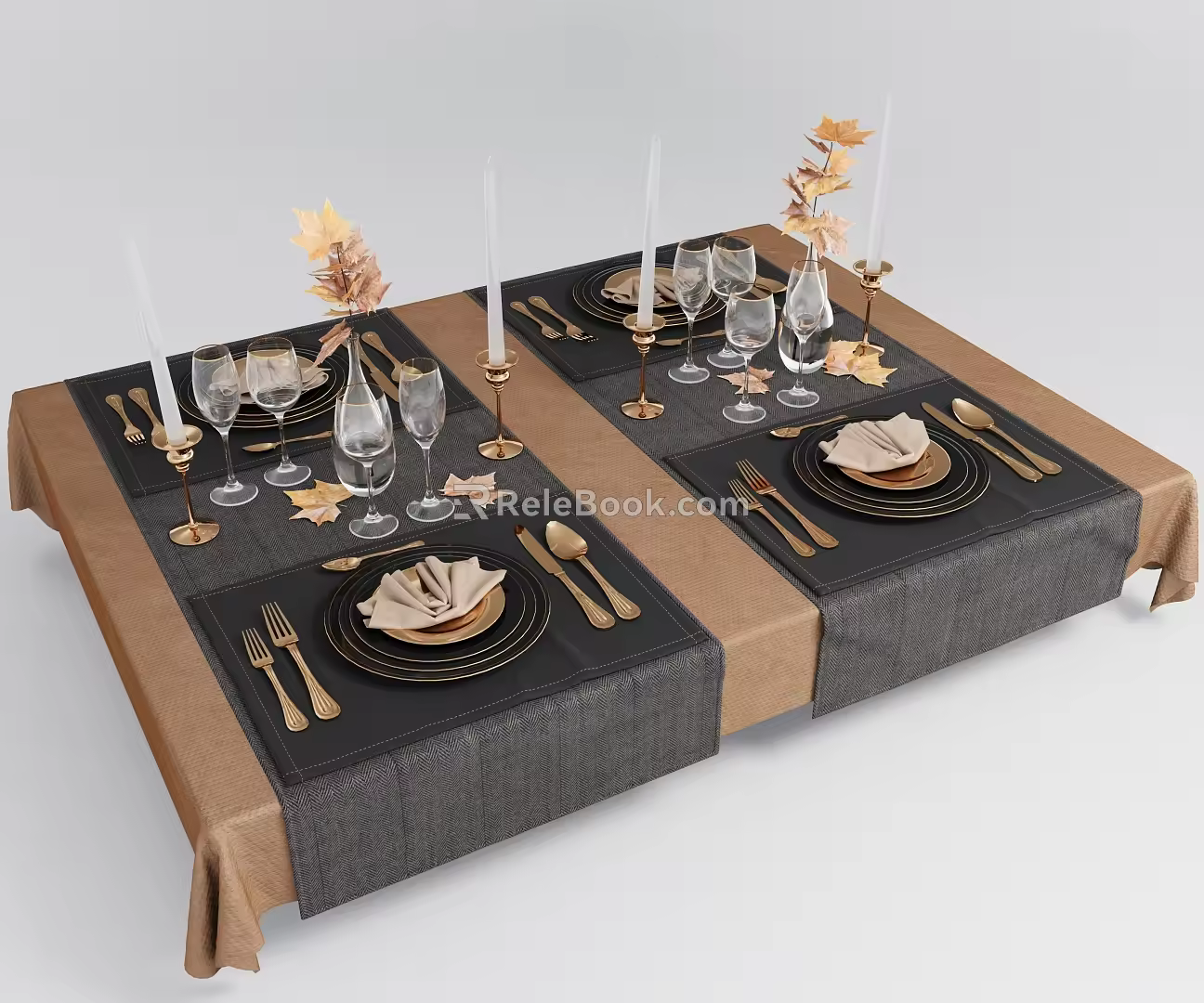 Modern Tableware Combination 3d model