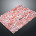 Rustic Red Brick Textured Surface With Distressed Pattern For Home Decor 3d model